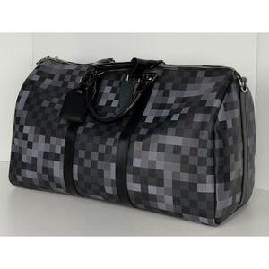 Louis Vuitton Keepall Bandouliere 50 Duffel Bag Gray Damier Canvas (2018 year)